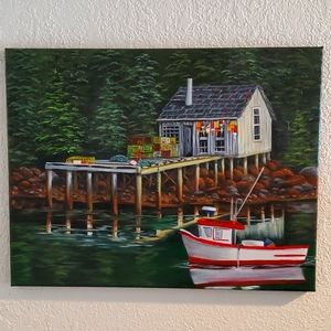 New Origional Art Oil Painting 'Fisherman's Life'